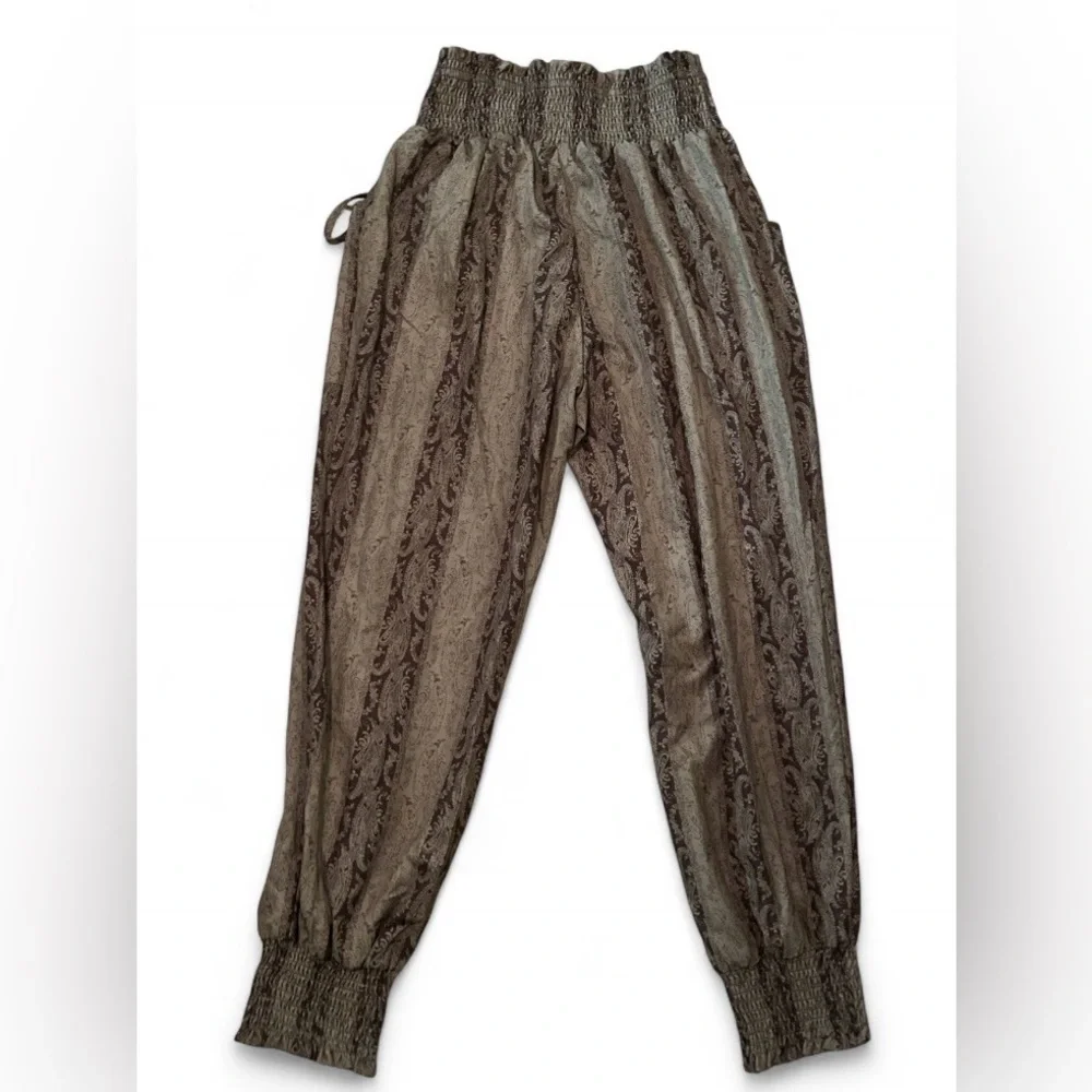 Easel Boho Paisley Smocked Jogger Festival Pants - NWT (EST. Size S)